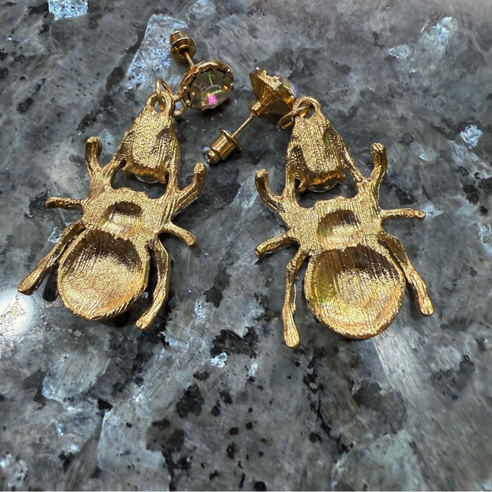 2/$29 or 3/$39 NWOT Gold Jeweled Spider Earrings - Picture 8 of 8